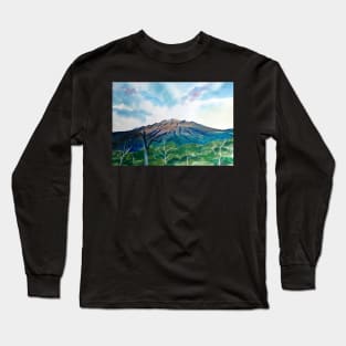 Volcan Boquete Panama Painting Long Sleeve T-Shirt